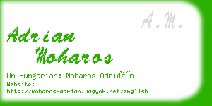 adrian moharos business card